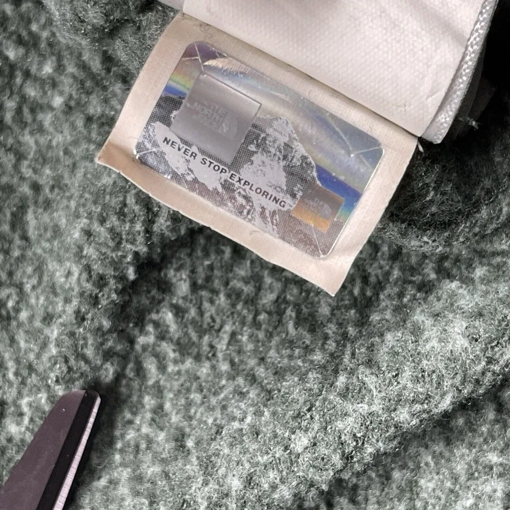 The North Face Sweatshirt Mens Small Green Hoodie Halfdome Camo Fleece Hiker‎